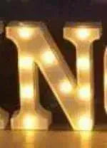 LED Night Light A-Z 0-9 Battery Lamp Wedding Party Decor