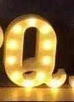 LED Night Light A-Z 0-9 Battery Lamp Wedding Party Decor