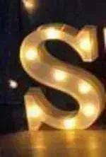 LED Night Light A-Z 0-9 Battery Lamp Wedding Party Decor