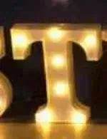 LED Night Light A-Z 0-9 Battery Lamp Wedding Party Decor