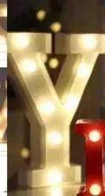 LED Night Light A-Z 0-9 Battery Lamp Wedding Party Decor