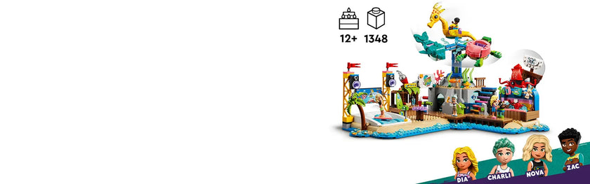 LEGO - Friends - Beach Amusement Park - 1348 Pcs - 41737