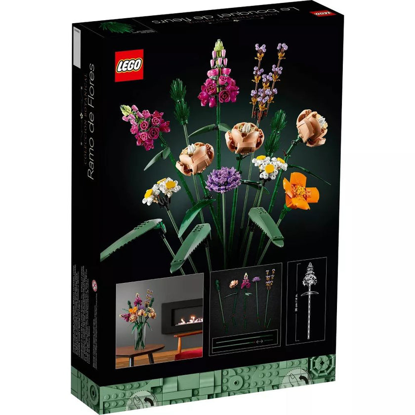 LEGO - Icons - Composition florale - Collection botanique - Coffret de construction (756 pièces)