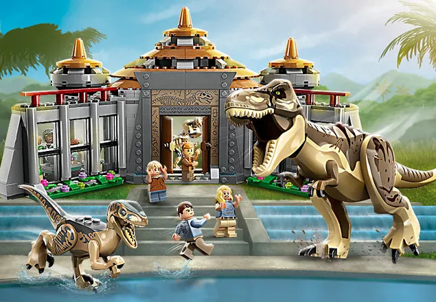 LEGO - Jurassic World - Visitor Center - T-Rex & Raptor Attack - 693 Pcs - 76961