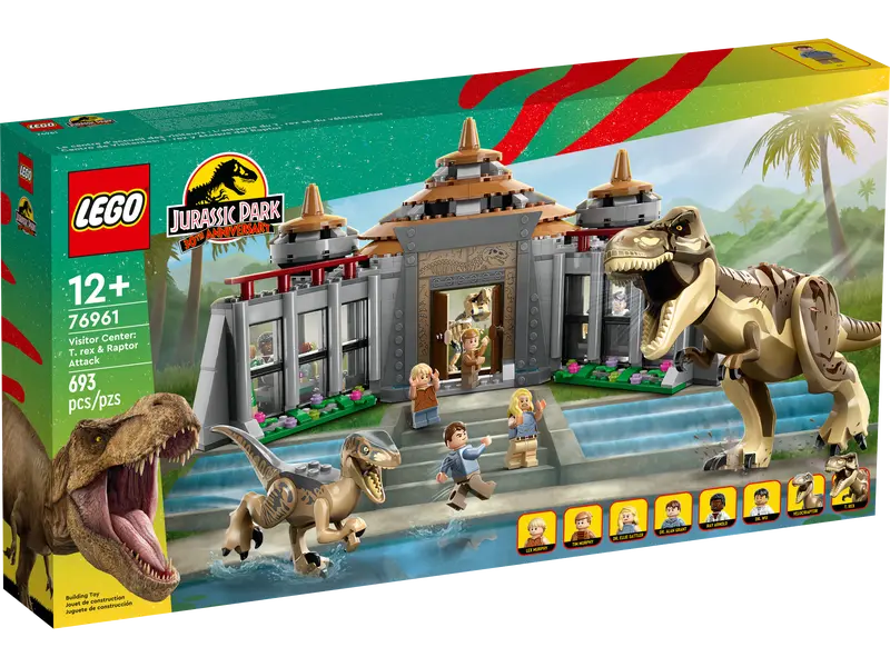 LEGO - Jurassic World - Visitor Center - T-Rex & Raptor Attack - 693 Pcs - 76961