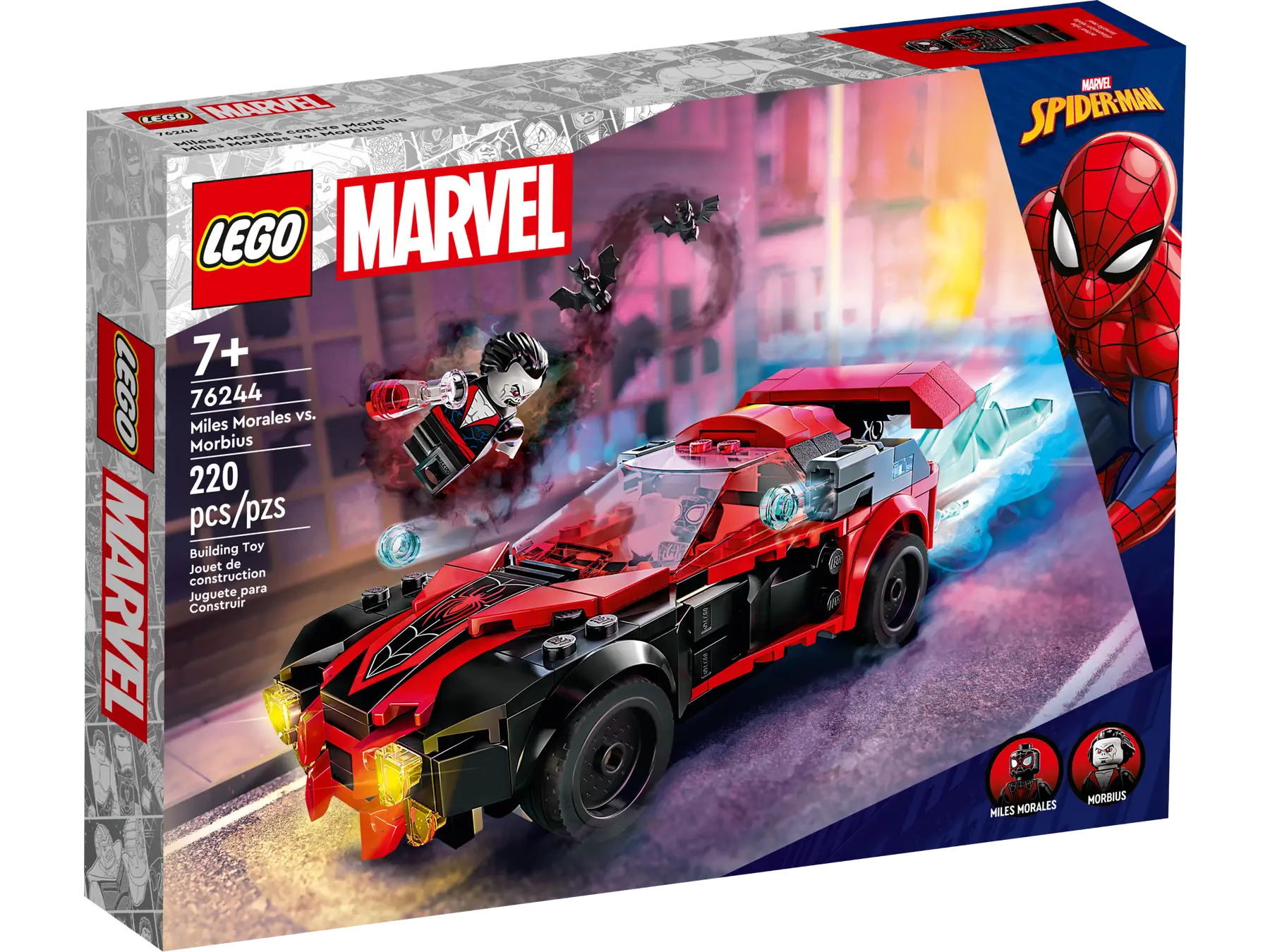 LEGO - Marvel - Miles Morales contre Morbius - 220 pièces - 76244
