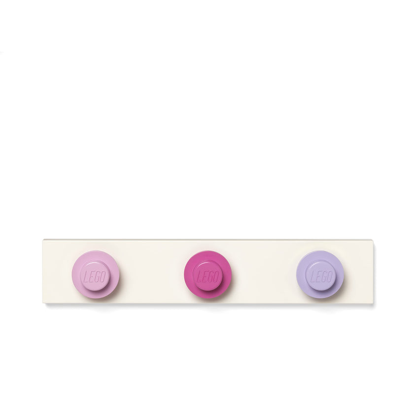 LEGO - Wall Hanger Rack 3-Piece Light & Bright Purple/Lillac
