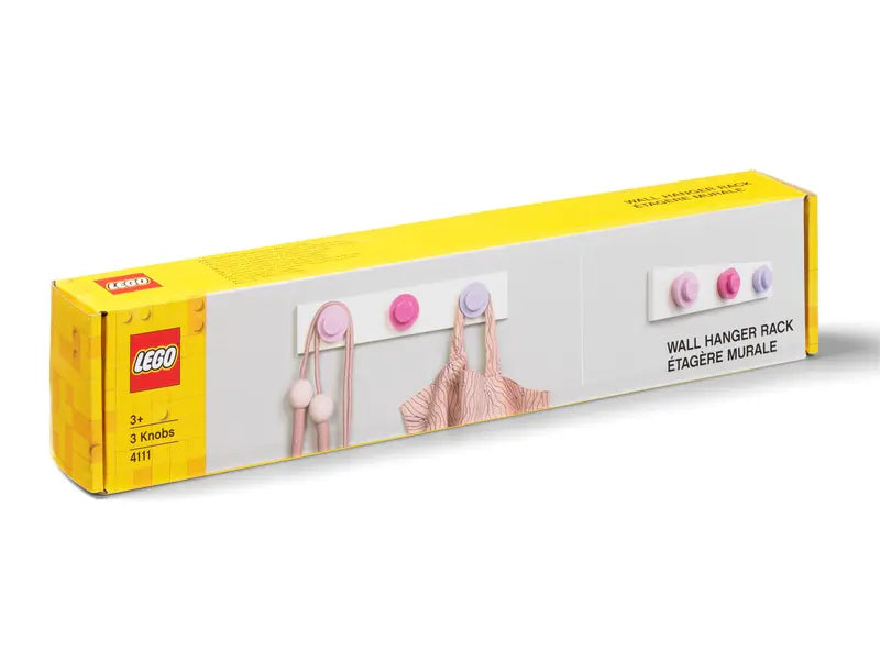 LEGO - Wall Hanger Rack 3-Piece Light & Bright Purple/Lillac