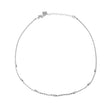 Collier à chaîne torsadée perlée en or blanc argenté de LEMOGES