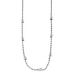 Collier à chaîne torsadée perlée en or blanc argenté de LEMOGES