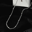 Collier à chaîne torsadée perlée en or blanc argenté de LEMOGES