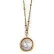 LERATI : Chaîne perlée avec pendentif en perle d'eau douce encapsulée en or.