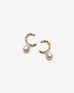 Boucles d'oreilles Créoles Perles Blanches - Élégance intemporelle et raffinement contemporain