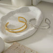 LILIANNA: Minimalist-Chic Double Band Bracelet in Silver Toned White Gold