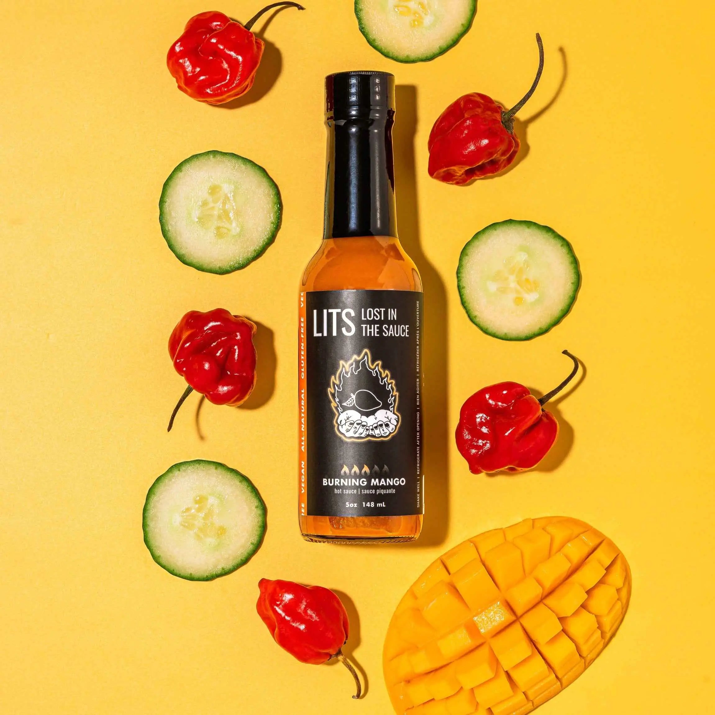 Burning Mango - Sweet & Spicy Mango Habanero Hot Sauce