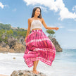 Hippie Tie Dye Handkerchief Skirt - Purple