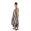 Abstract Tie Dye Design Romper - Grey & Gold Mix
