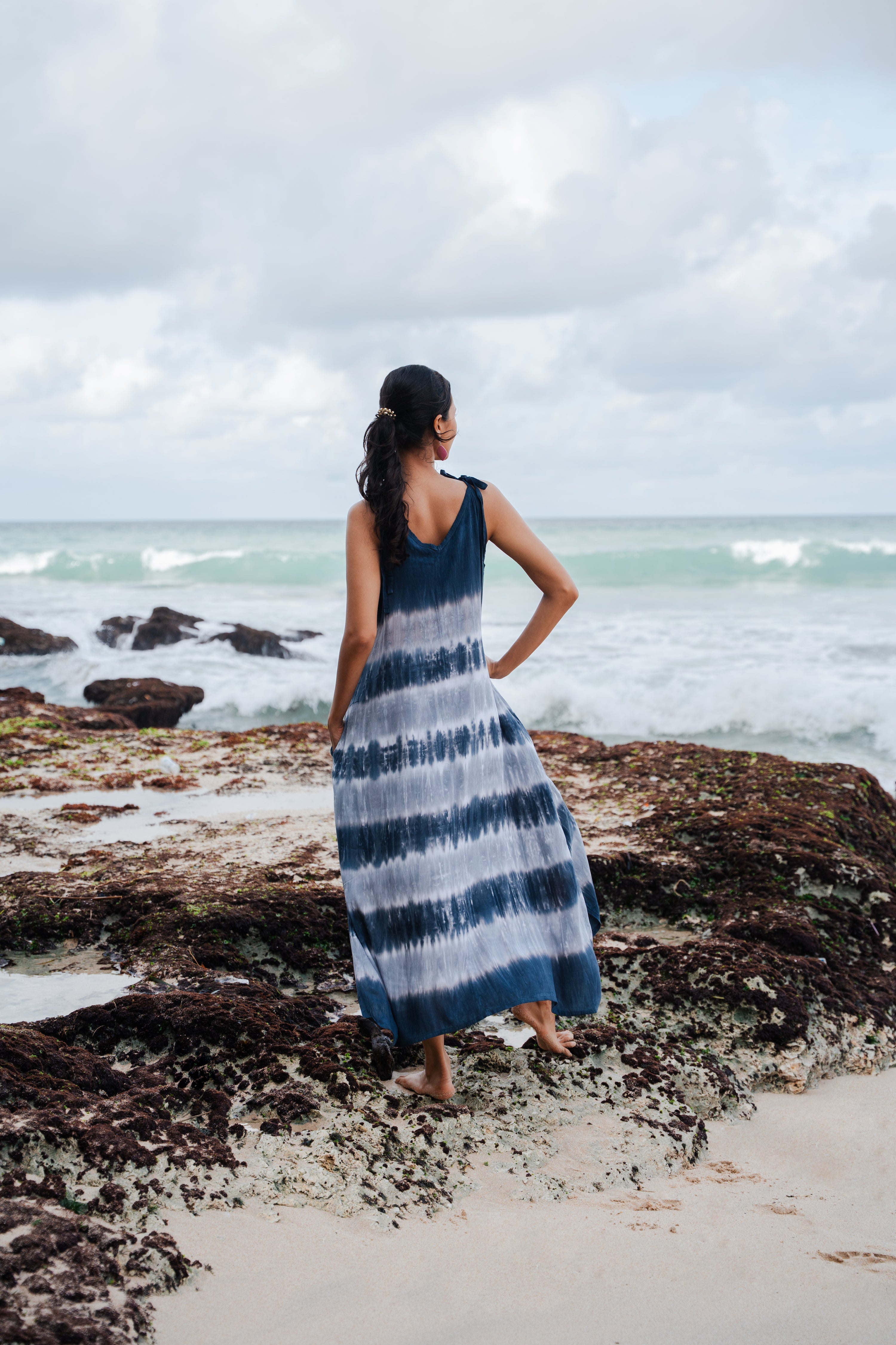 Stripey Dress - Monochrome
