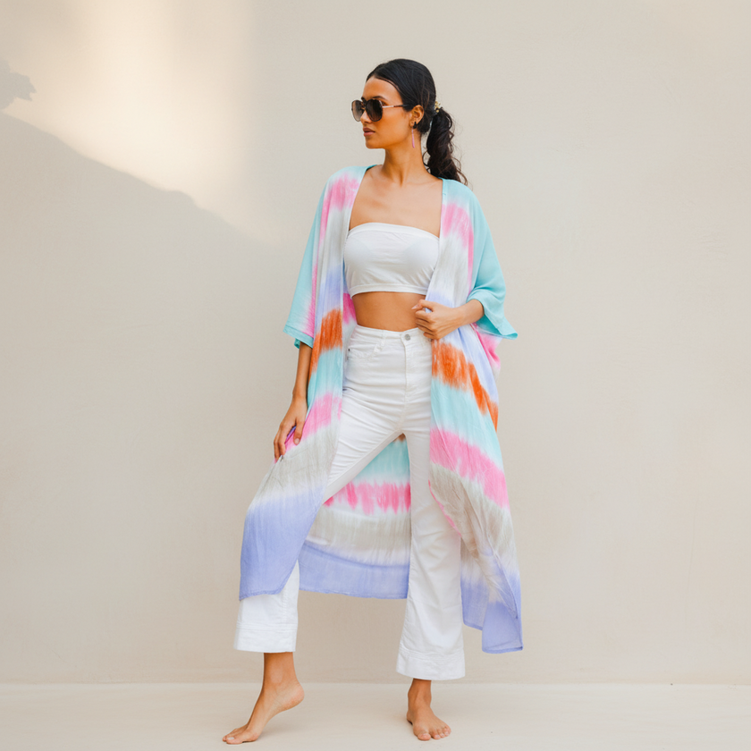 Stripey Kimono - Rainbow