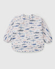 Long Sleeve Bib - Smiley Sharks