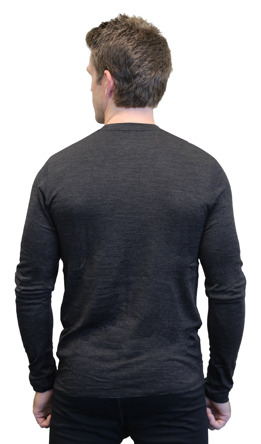 Men's Merino Wool Long Sleeve Crew Neck — Midweight