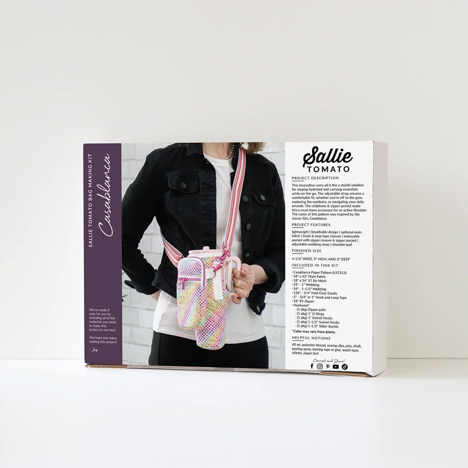 Sallie Tomato - Casablanca Water Bottle/Cell Phone Carrier (TULA) - Pattern & KIT
