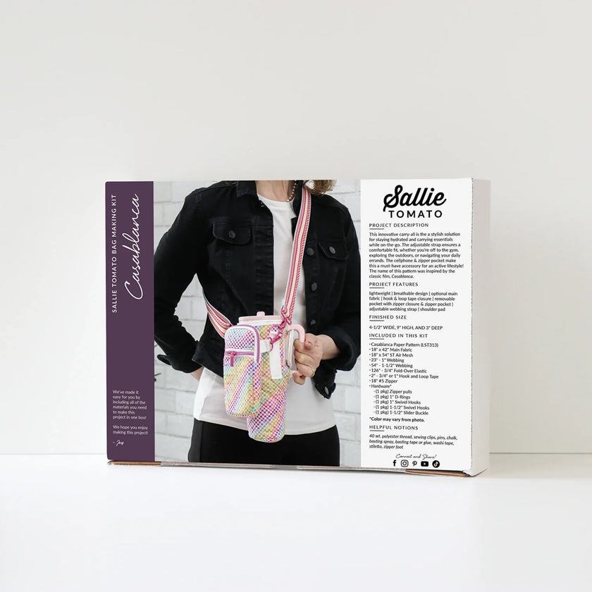 Sallie Tomato - Casablanca Water Bottle/Cell Phone Carrier (TULA) - Pattern & KIT