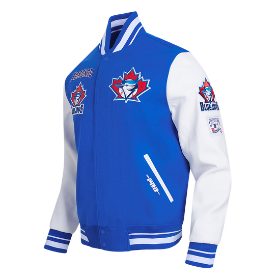 Veste universitaire en laine côtelée Toronto Blue Jays Retro Classics