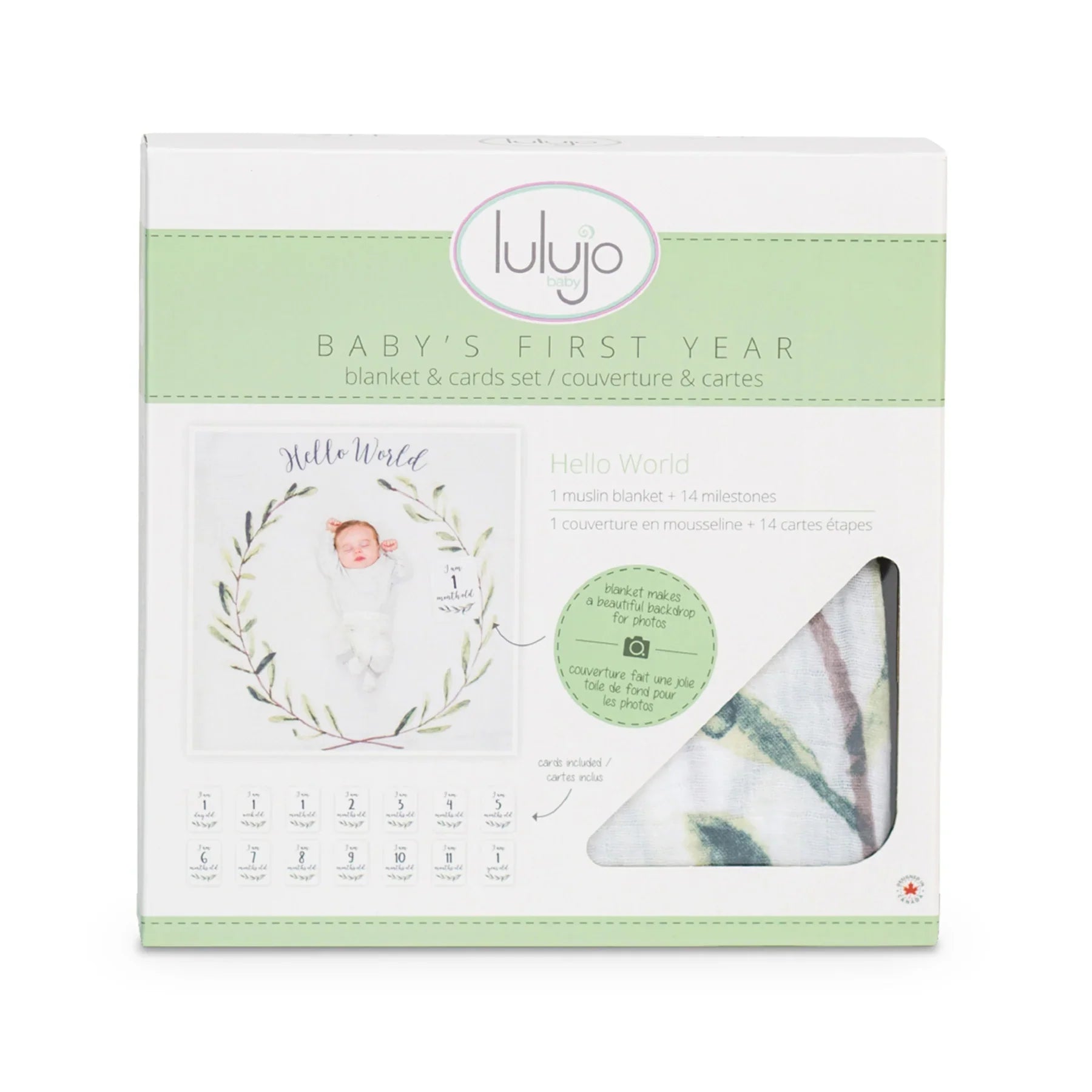 LULUJO Baby's 1st Year Milestone Blanket