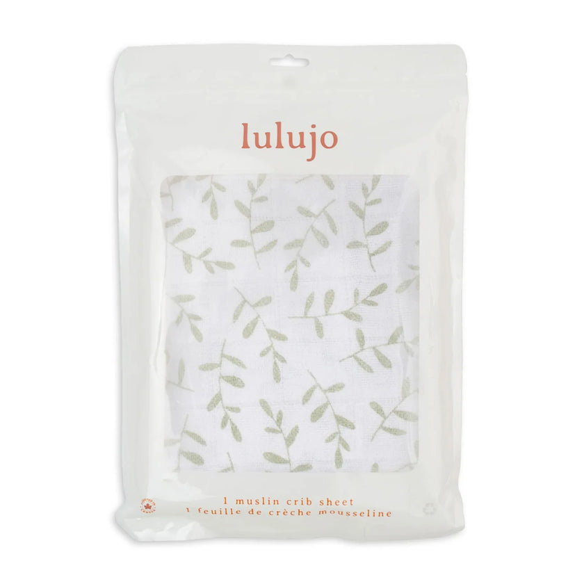 LULUJO Crib Sheet Boho Greenery