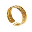 LUMINA : Bague ornée de plusieurs rangées de zircons.