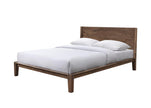 Luna Solid Oak Wood Tool Free Double Bed - Walnut