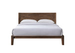 Luna Solid Oak Wood Tool Free Double Bed - Walnut