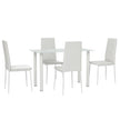 Adam Modern Space-Saving Dining Set for 4-White