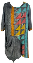 PRC6546 Avatar Pure Silk Self Pocket Tunic Dress