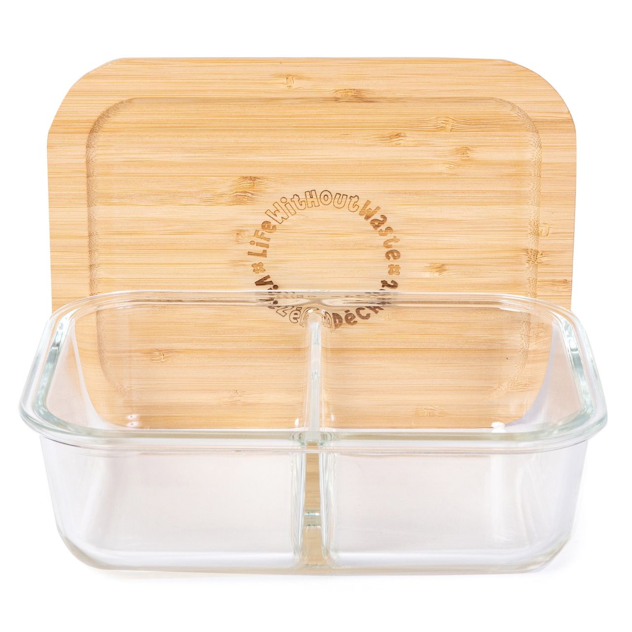 Life Without Waste Divided Glass Lunch Container