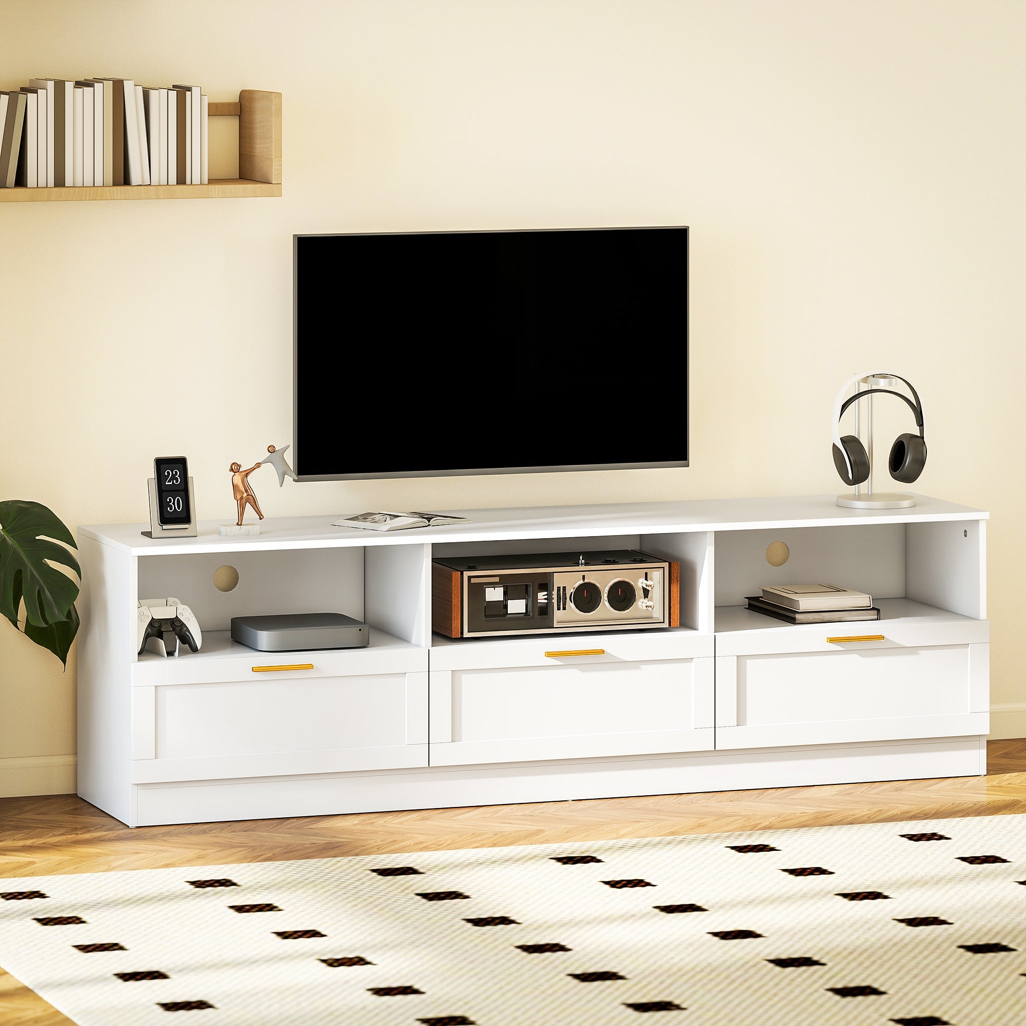 Dallas Modern TV Stand with Storage Drawers for TVs up to 85