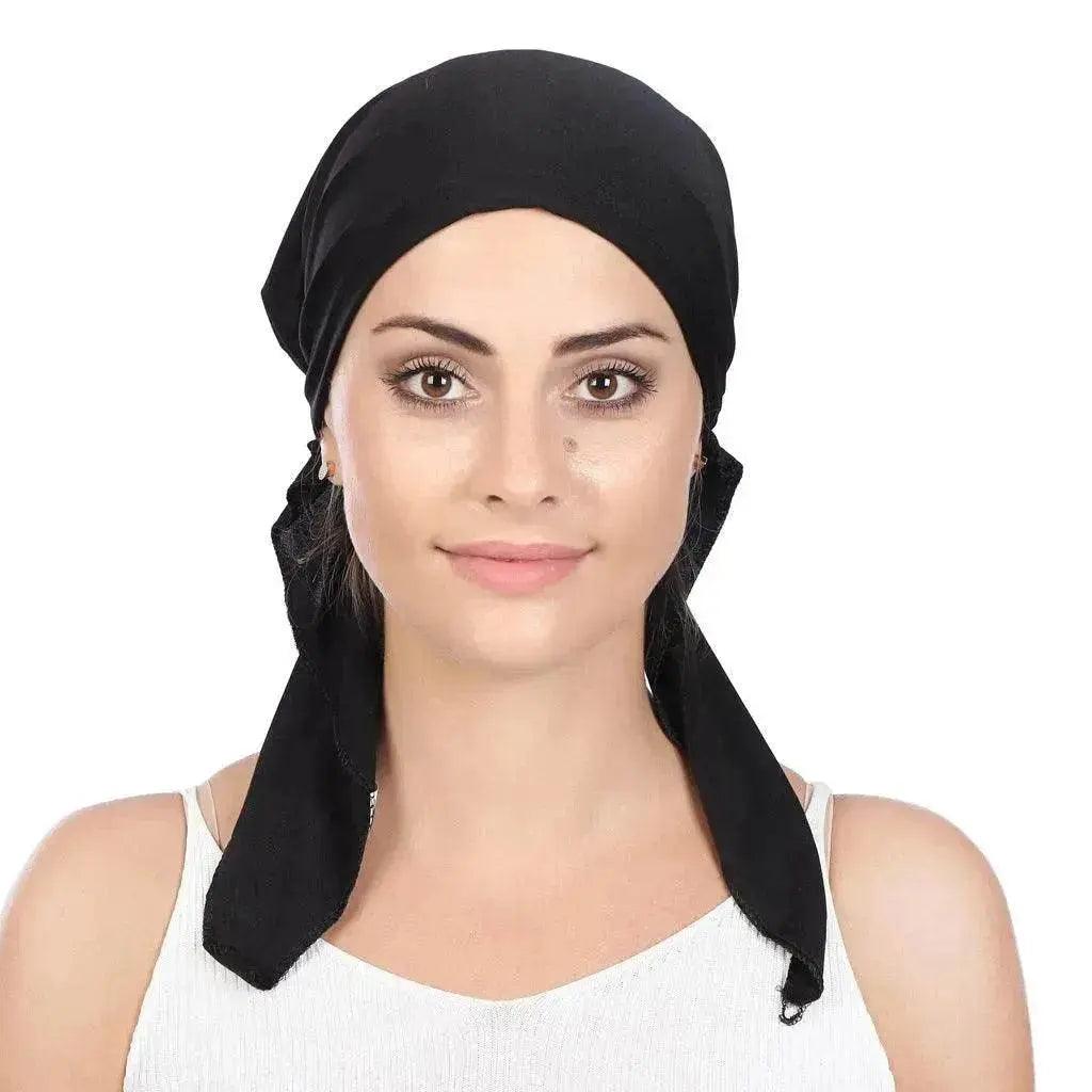 Ladies Arab  Baotou Solid Color Pullover Tail Hat