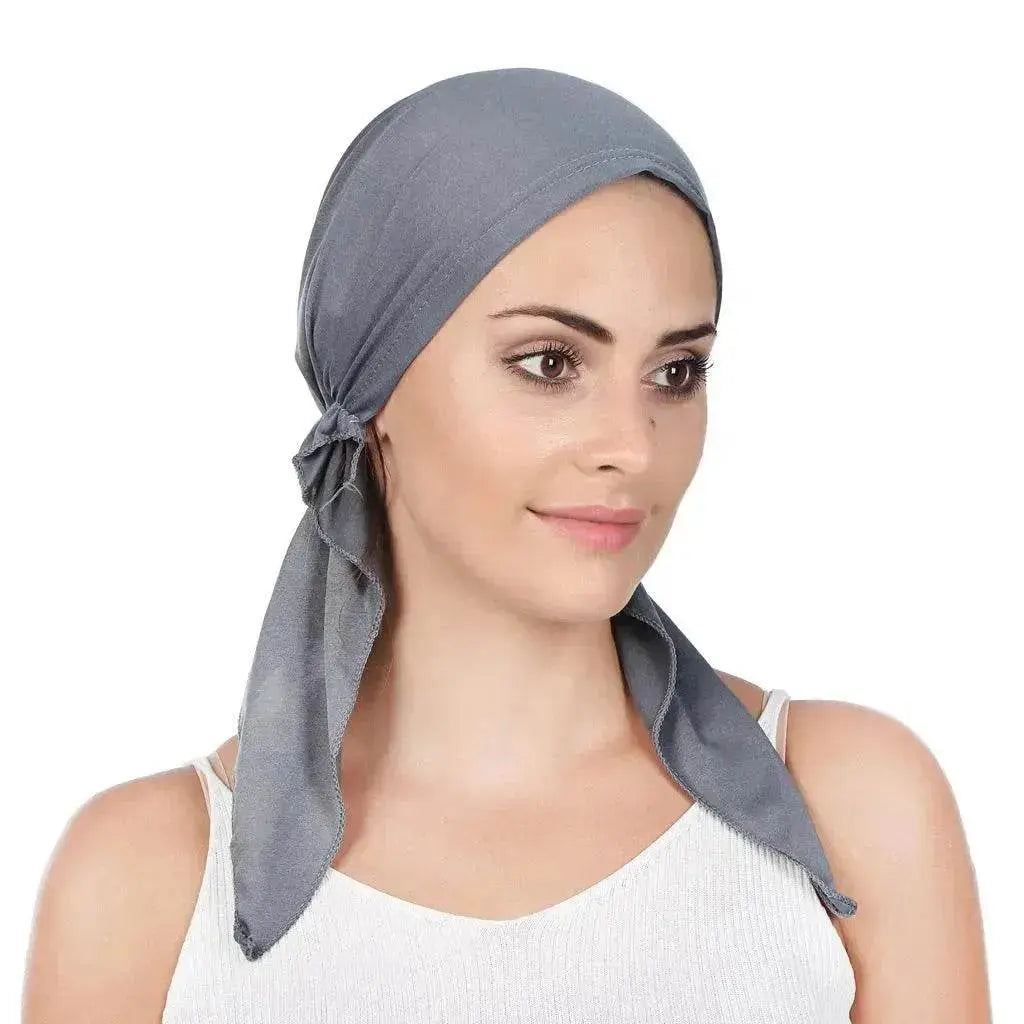 Ladies Arab  Baotou Solid Color Pullover Tail Hat