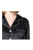Women's Mulberry Silk Pajama Set Black
