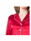 Women's Mulberry Silk Pajama Set Red