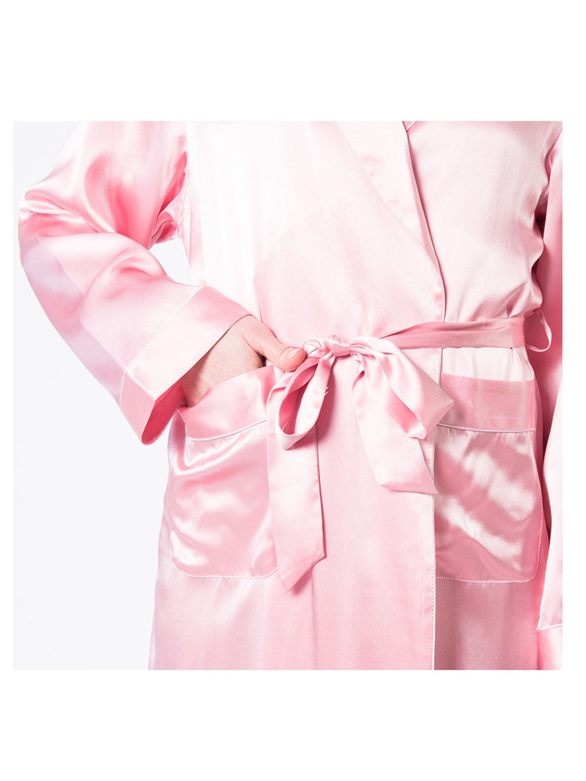 Women's Mulberry Silk Robe Pink