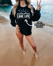 Lake Life Sunset Personalized Sweatshirt | Summer Apparel