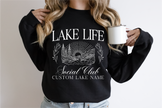 Lake Life Social Club Unisex Crewneck Sweatshirt | Lake Apparel | Camping Clothing