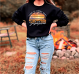 Land Of Living Skies Sunset Unisex Crewneck | Prairie Apparel | Farmer Apparel
