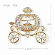 Lanhao Gray Guniang Pumpkin Car Brooch Fairy Tale Style Colorful Rhinestone
