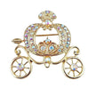 Lanhao Gray Guniang Pumpkin Car Brooch Fairy Tale Style Colorful Rhinestone