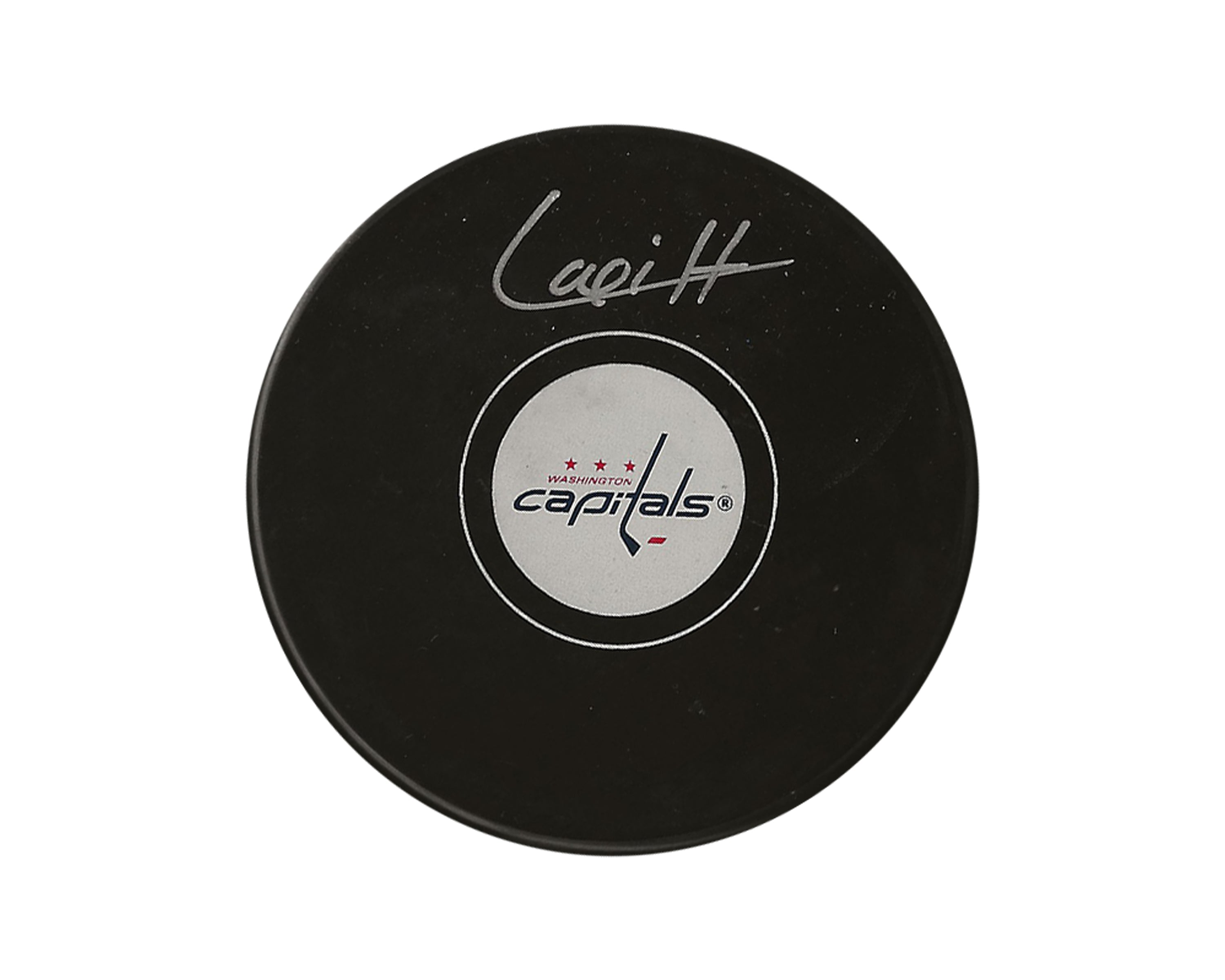 Hendrix Lapierre Autographed Washington Capitals Autograph Model Puck