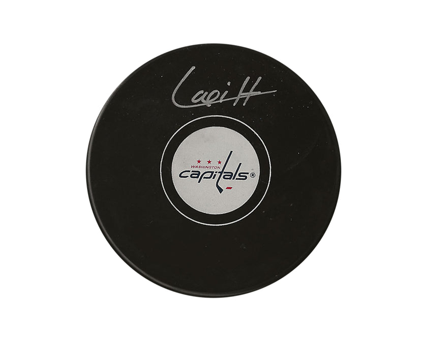 Hendrix Lapierre Autographed Washington Capitals Autograph Model Puck