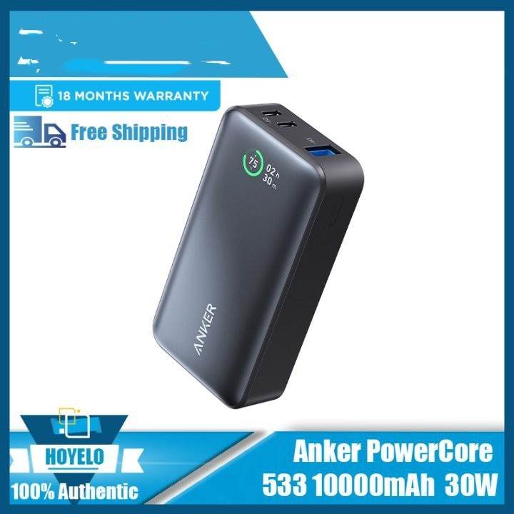 Anker Power Bank 9800mAh – 30W Fast Charging Portable Charger with Digital Display